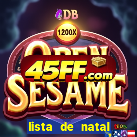 lista de natal para imprimir